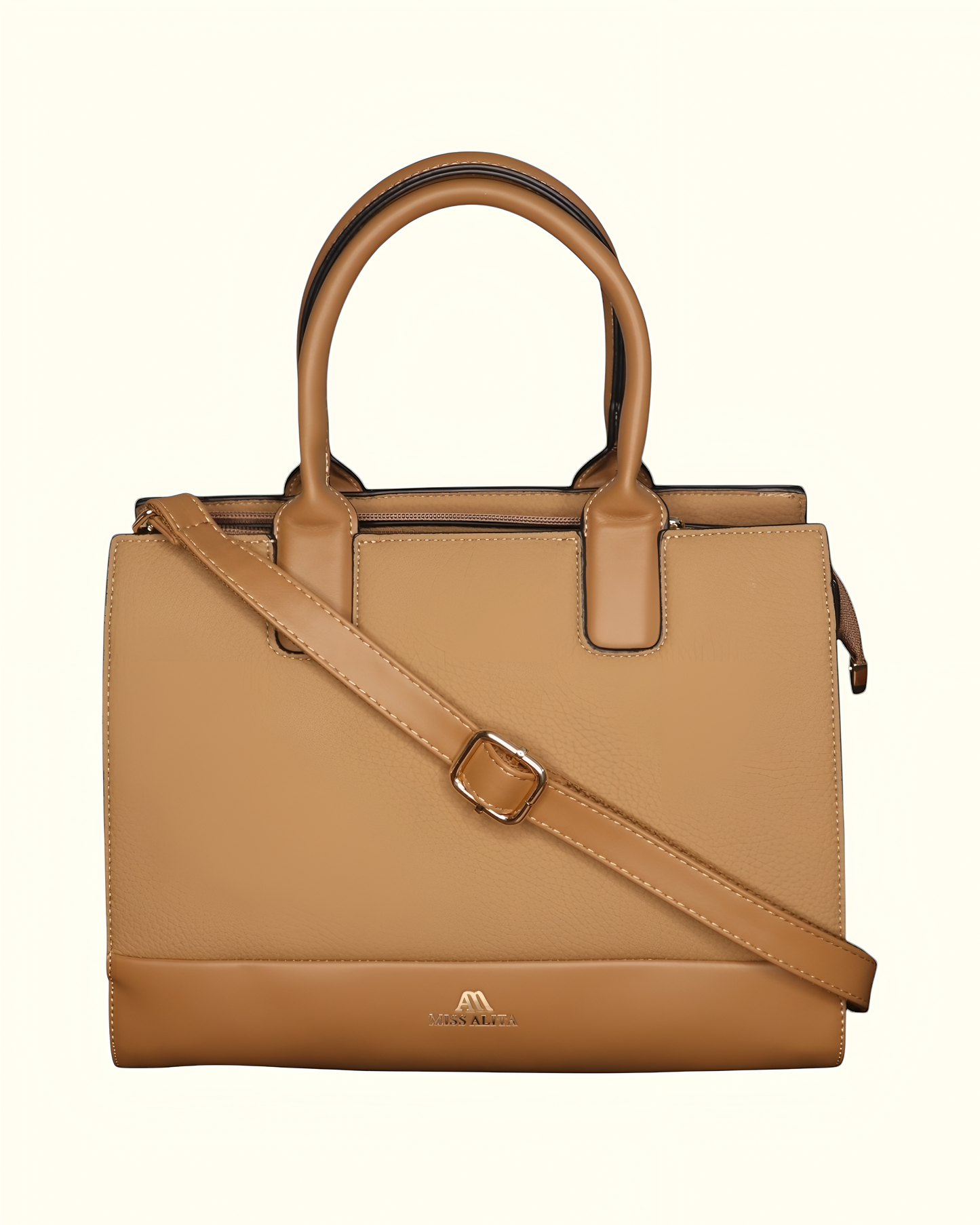 Miss Alita® Stylish Tan Leatherette Handbag for Women | Office, Casual & Party Use | Premium Ladies Shoulder & Hand Bag