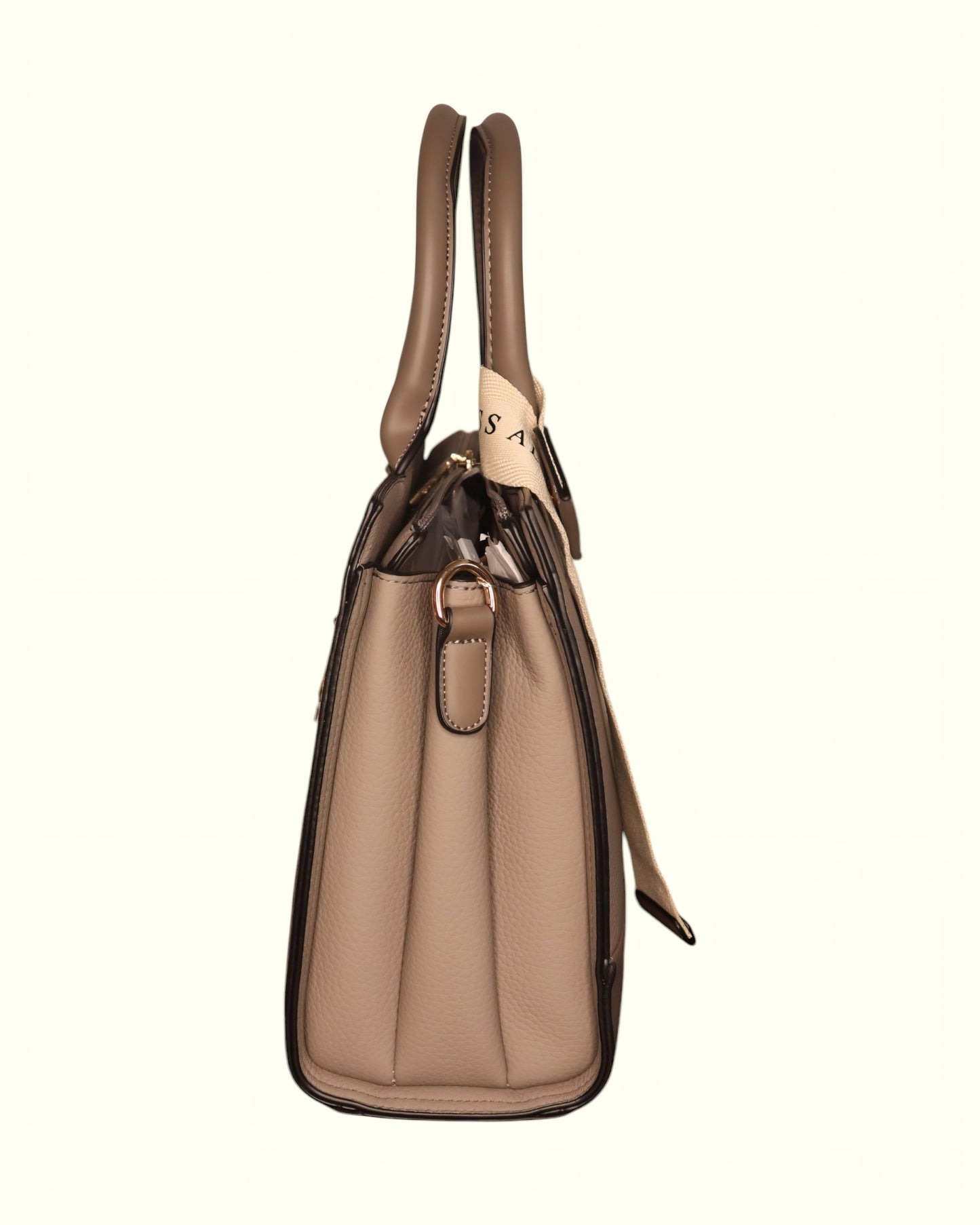 Miss Alita® Premium Taupe Handbag for Women | Stylish Vegan Leather Ladies Purse for Office, College & Daily Use (Beige Brown)