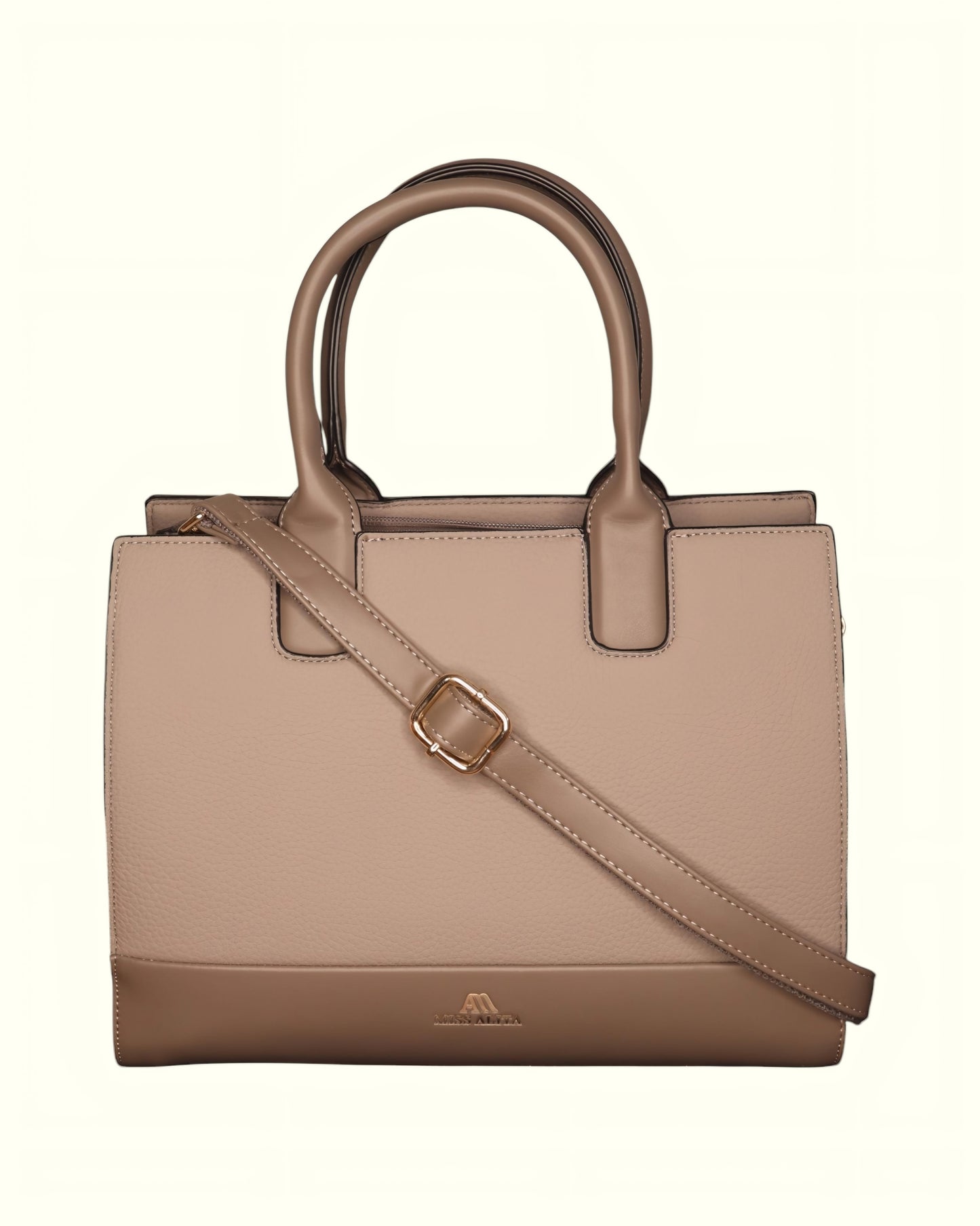 Miss Alita® Premium Taupe Handbag for Women | Stylish Vegan Leather Ladies Purse for Office, College & Daily Use (Beige Brown)